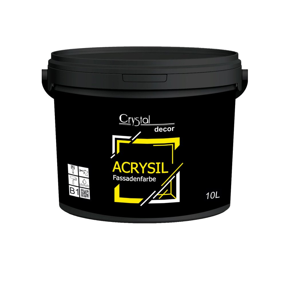 Акрилова фасадна фарба екстра-класу  Crystal Decor Acrysil Fassadenfarbe 10 л (В1)