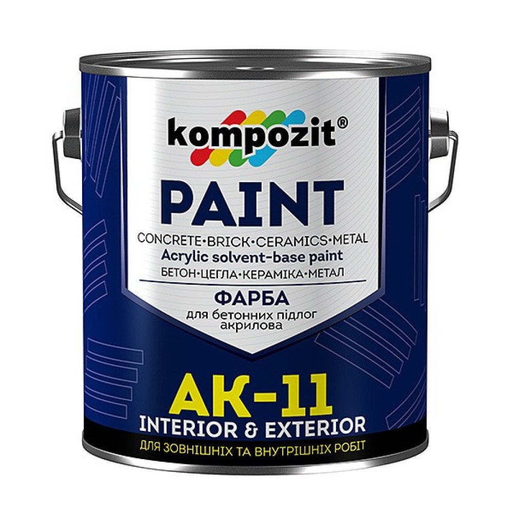 Фарба для бетонних підлог Kompozit AK-11 Білий 2.8 кг