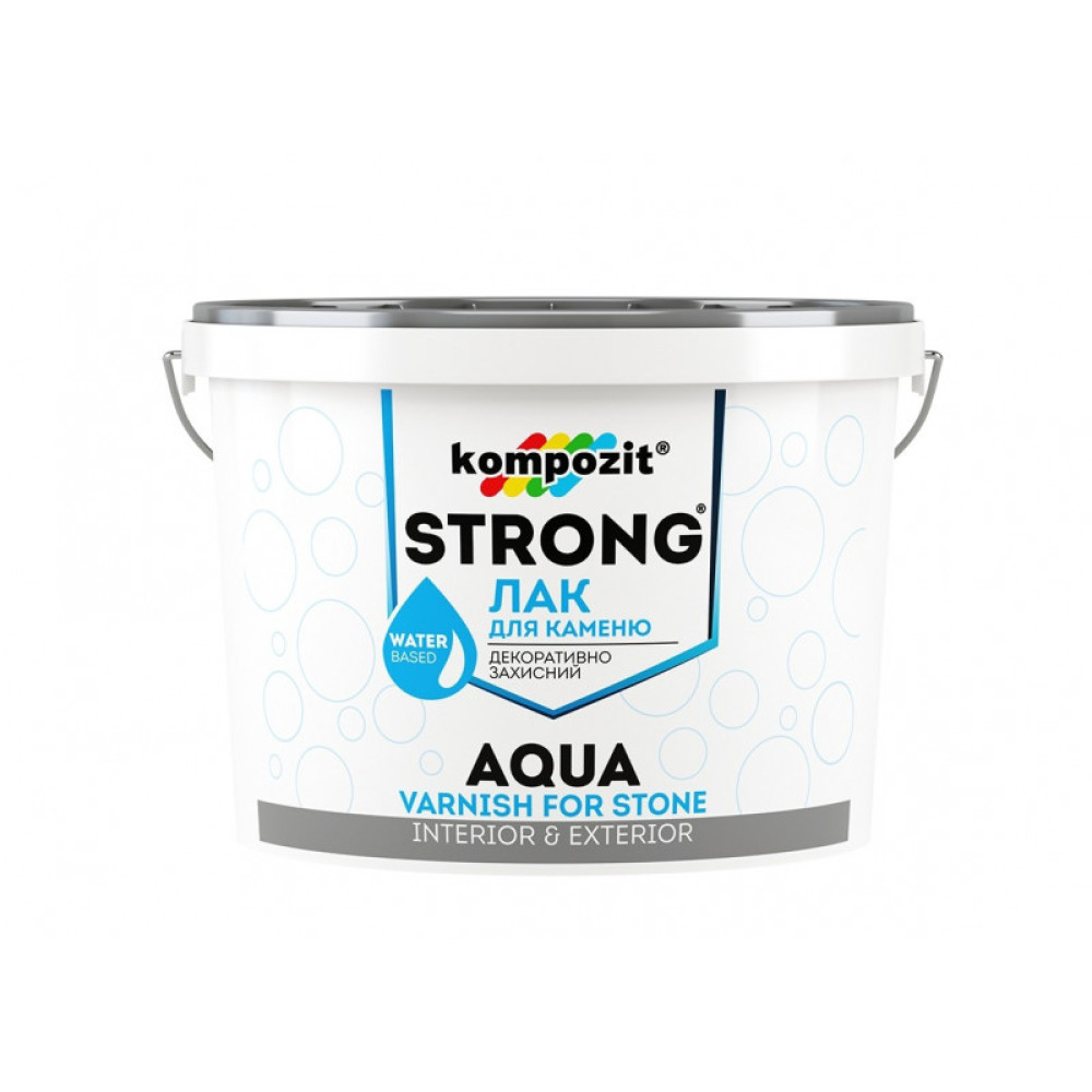 Акриловий лак для каменю STRONG AQUA Kompozit 2,5 л