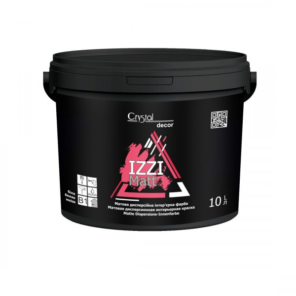 Матова дисперсійна фарба Crystal Decor IZZI Matt 10л (В1)