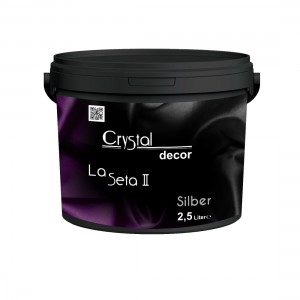 Декоративна шпаклівка Crystal Decor La Seta II (Silber) (аналог Отточенто) 2,5 л