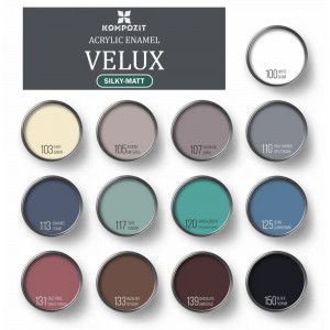 Емаль акрилова VELUX Kompozit (100 білий, шовковисто-матовий, 0,75 л)