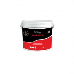 Матовий, прозорий, однокомпонентний, поліуретановий лак Crystal Decor Aqua Top 1K 0,5 л